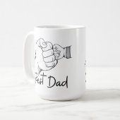 Mug Cute Modern Best Dad  (Devant gauche)