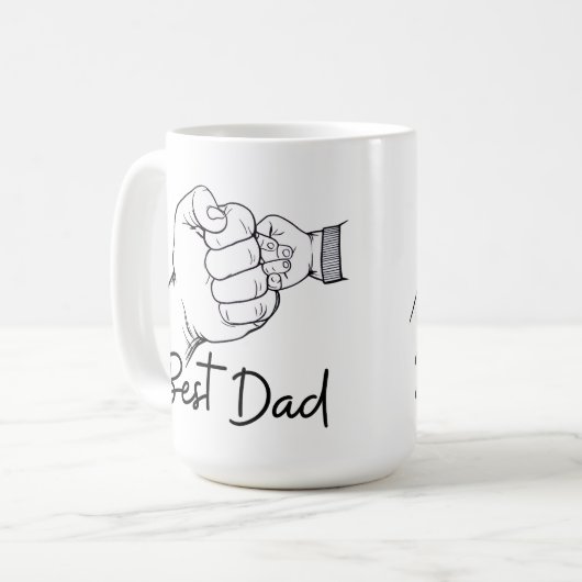 Mug Cute Modern Best Dad  (Devant gauche)