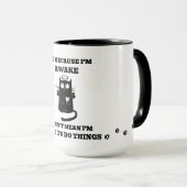 Mug Cute moderne Saint Chat noir (Devant droit)