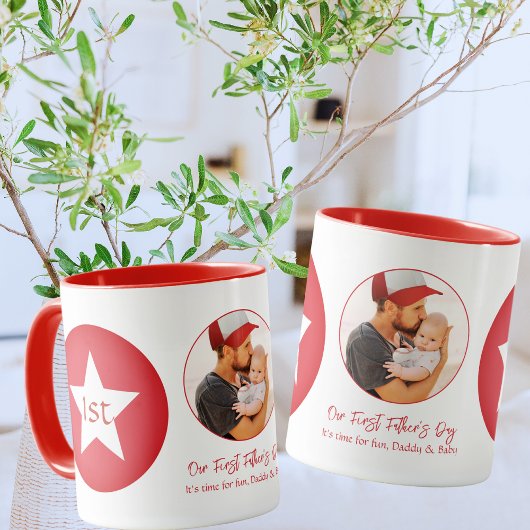 Mug Cute Moderne Simple Cool Papa Première Fête des pè