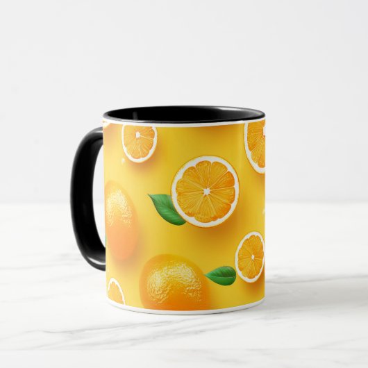 Mug Cute Moderne Unique Agrumes Motif (Devant gauche)