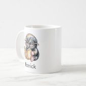 Mug Cute Mole Reading a Book Custom (Devant gauche)