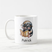 Mug Cute Mole Reading a Book Custom (Gauche)