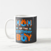 Mug Cute Mom Of The Birthday Boy Matching Blue Orange  (Gauche)