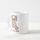 Mug Cute Mongoose Reading a Book Custom (Devant gauche)