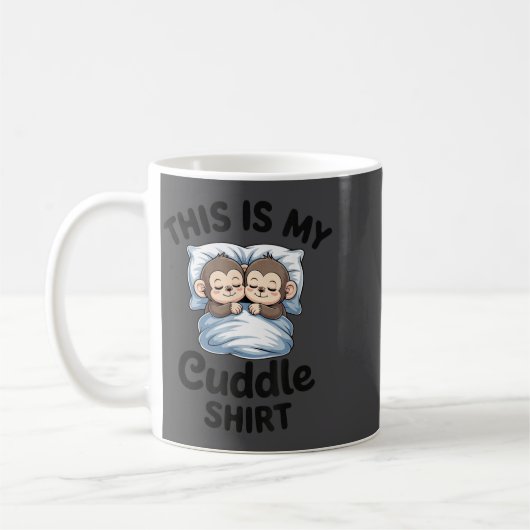 Mug Cute Monkey Sleep Couple This Is My Cuddle  (Gauche)