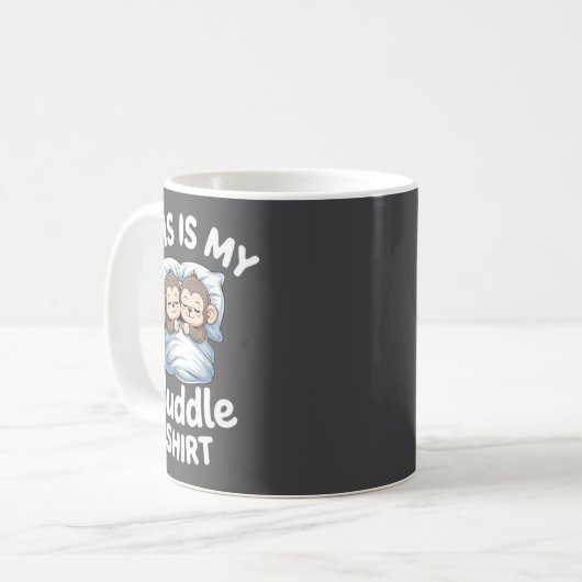 Mug Cute Monkey Sleep Couple This Is My Cuddle  (Devant gauche)