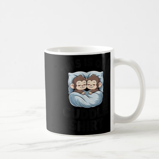 Mug Cute Monkeys Snuggle This Is Our Cuddle  (Droite)