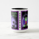 Mug Cute Monster Chat Noir Éffrayant Violet Personnali (Centre)