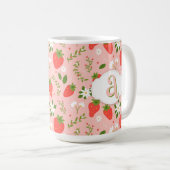 Mug Cute Motif de fraise (Devant droit)