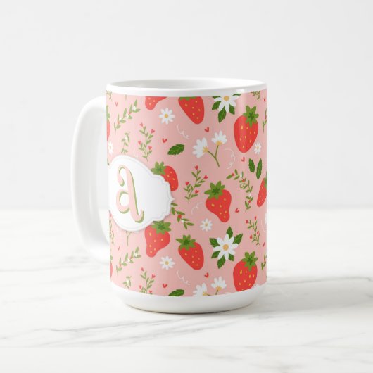 Mug Cute Motif de fraise (Devant gauche)