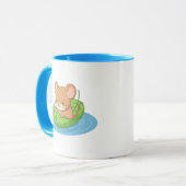 Mug Cute Mouse in a Leaf Boat (Devant gauche)