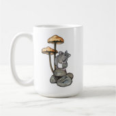Mug Cute Mouse Standing on Rocks, with Mushrooms (Gauche)
