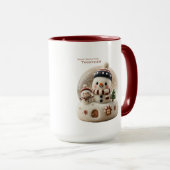 Mug Cute Needle Felted Snowman Snowglobe (Devant droit)