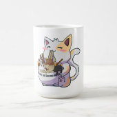 Mug Cute Neko Chat avec nouilles Ramen Bowl Anime Japo (Centre)