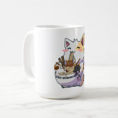 Mug Cute Neko Chat avec nouilles Ramen Bowl Anime Japo (Devant gauche)