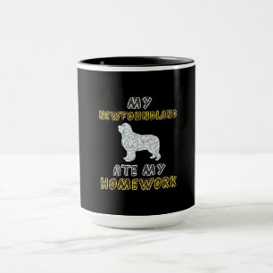 Mug Cute Newfie   Mon Terre-Neuve a mangé mes devoirs