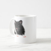 Mug Cute noir blanc hamster syrien cadeaux accessoires (Devant gauche)