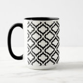 Mug Cute noir et blanc ikat motif marocain (Gauche)
