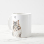 Mug Cute Norwegian Forest Chat Personnalisé Meilleur M (Devant gauche)