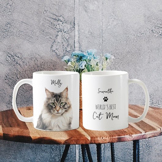 Mug Cute Norwegian Forest Chat Personnalisé Meilleur M