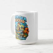Mug Cute Ocean Adventure Humor, Funny Sloth Diving art (Devant gauche)