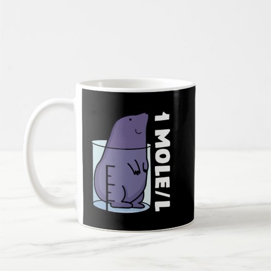 Mug Cute One Mole per Liter Chimie Jour d'Avogadro (Gauche)