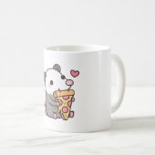 Mug Cute Opossum Manger Pepperoni Pizza (Devant droit)