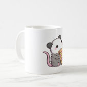Mug Cute Opossum Manger Pepperoni Pizza (Devant gauche)