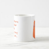 Mug Cute Orange Cartoon Maison de chat est...Design de (Centre)