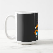 Mug Cute Orange Chat sur Skateboard Cartoon (Gauche)