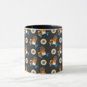 Mug Cute Orange Chat sur Skateboard Cartoon (Centre)