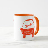Mug Cute Orange Electric Voiture personnalisée (Devant droit)