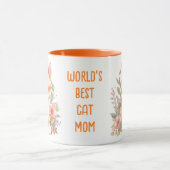 Mug Cute Orange Kitten World's Best Cat Mom (Centre)