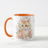 Mug Cute Orange Kitten World's Best Cat Mom (Gauche)