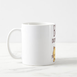 Mug Cute Orange Tabby Chat Occupé Ne Faisant Rien