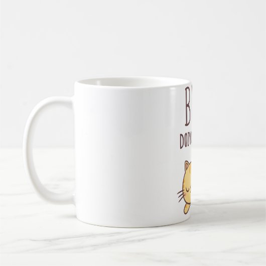 Mug Cute Orange Tabby Chat Occupé Ne Faisant Rien (Gauche)