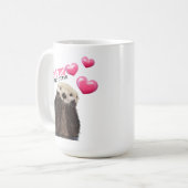 Mug Cute Otter avec Coeurs roses Vous aimez jouer (Devant gauche)