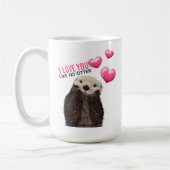 Mug Cute Otter avec Coeurs roses Vous aimez jouer (Gauche)