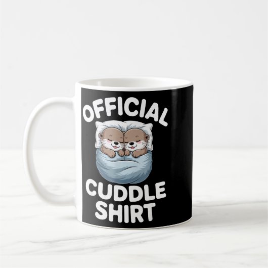 Mug Cute Otter Couple Cozy Cuddle  (Gauche)