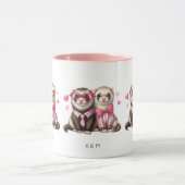Mug Cute Otter Couple dans Love Valentine's Day (Centre)