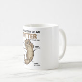 Mug Cute Otter Explanation Anatomy Of An Otter (Devant droit)