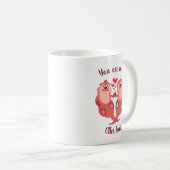 Mug Cute Otters Valentines Day Couple Personnalisé (Devant droit)