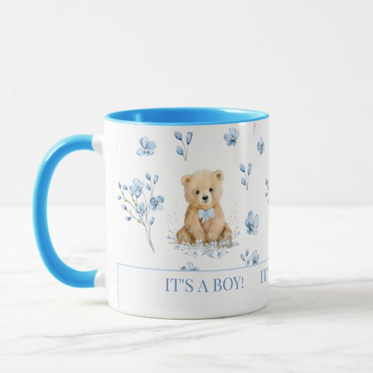 Mug Cute ours en peluche floral baby shower cadeau muq (Gauche)