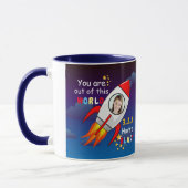 Mug Cute Outer Space Rocket Ship Blast Off Birthday (Gauche)