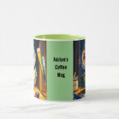 Mug Cute Owl Acrylique et coups de couteau Palette (Centre)