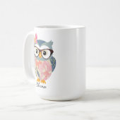 Mug Cute Owl Butterfly Floral (Devant gauche)