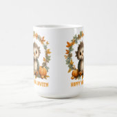 Mug Cute Owl Citrouille Halloween design heureux (Centre)
