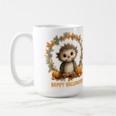 Mug Cute Owl Citrouille Halloween design heureux (Gauche)