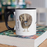 Mug Cute Owl Funny Coffee Script Nom personnalisé<br><div class="desc">Cute Owl Funny Coffee Script Nom personnalisé Coffee Mug présente une bande dessinée amusante d'un hibou tenant une tasse de café avec le texte "café met les choses en perspective!" dans le script de calligraphie moderne. Personnalisé avec votre nom personnalisé en modifiant le texte dans la zone de texte fournie....</div>